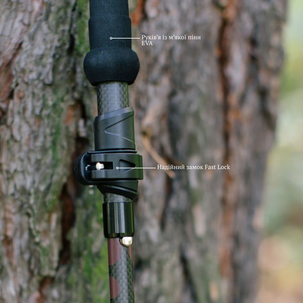 Палиці трекінгові Tribe Z-Pole Carbon T-ME-0025 Plum T-ME-0025-plum фото