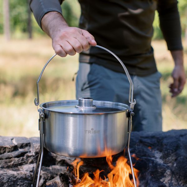 Котелок Tribe Fire Pot 5,4 л стальной T-FH-0006 Metal T-FH-0006-metal фото