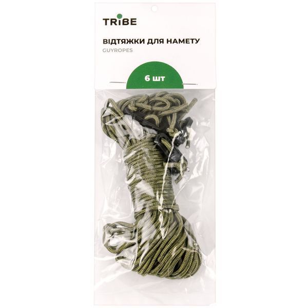 Комплект відтяжок для намету Tribe Guyropes T-AZ-0010 Green T-AZ-0010-green фото