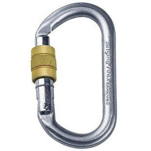 Карабин стальной овал Singing Rock Keylock Connector Screw 30 kN SR K4241.ZO-05 фото